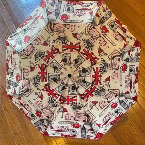 LULU by Lulu Guinness london umbrella. push button to open, pull down to close. - Picture 7 of 8